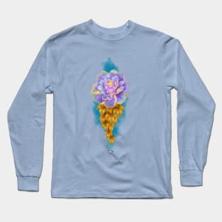 Flower bloom, blue variant Long Sleeve T-Shirt
